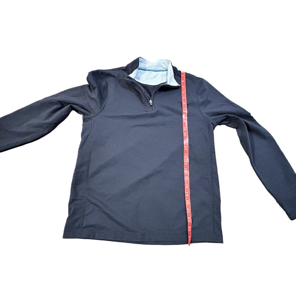 Women's J.Crew Performance Navy Light Blue Long Sleeve 1/4 Zip S - Picture 6 of 7